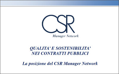 CSR MANAGER NETWORK Position paper APPALTI E CONCESSIONI 2016